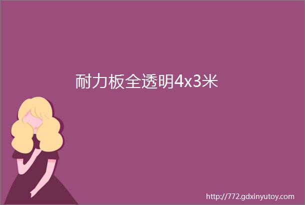 耐力板全透明4x3米