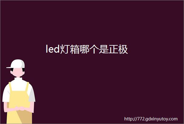 led灯箱哪个是正极