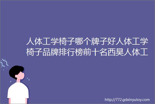 人体工学椅子哪个牌子好人体工学椅子品牌排行榜前十名西昊人体工学椅哪个型号好哪款性价比高