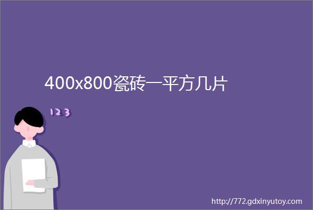 400x800瓷砖一平方几片